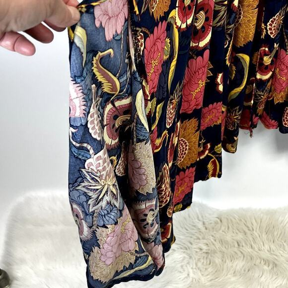 JAASE Handshaped in the Shed Rayon Floral Midi Dress SZ L - Picture 8 of 10